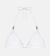 Heidi Klein Core Triangle Bikini Top In White