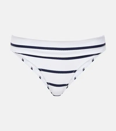 Heidi Klein Fold Over Striped Bikini Bottom In Blue