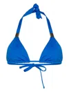 Heidi Klein Gathered-detail Triangle Bikini Top In Blue