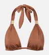 Heidi Klein Grasse Halterneck Bikini Top In Brown