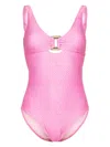 Heidi Klein Guana Island Snake-print Swimsuit In Pink