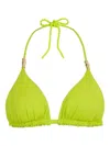 Heidi Klein 하시엔다 리버서블 트라이앵글 비키니 탑 In Green