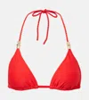 Heidi Klein Halterneck Bikini Top In Red