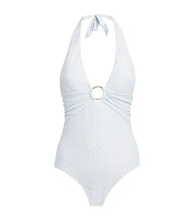 Heidi Klein Halterneck Elba Swimsuit In White