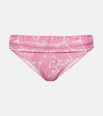 Heidi Klein Ischia Printed Bikini Bottoms In Pink