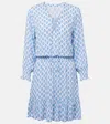 Heidi Klein La Croisette Printed Shirred Minidress