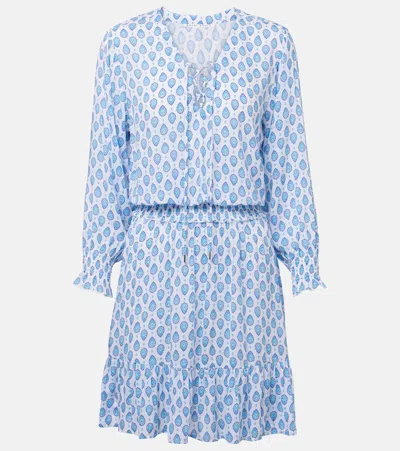 Heidi Klein La Croisette Printed Shirred Minidress