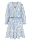 Heidi Klein 레이스업 러플 미니 데이 드레스 In Blue