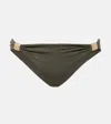 Heidi Klein Womens Oli-oli Lake Maggiore Low-rise Recycled Polyamide-blend Bikini Bottoms In Grey
