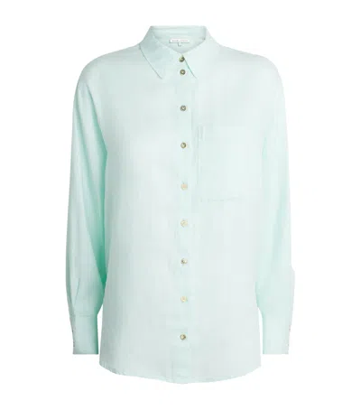 Heidi Klein Linen Corfu Shirt In Green