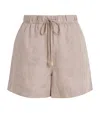 Heidi Klein Linen Drawstring Zakynthos Shorts In Neutral