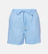 Heidi Klein Linen Shorts In Blu