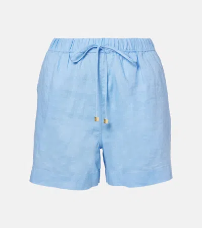 Heidi Klein Linen Shorts In Blu