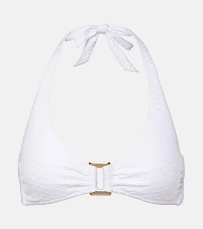 Heidi Klein Milos Halterneck Bikini Top In White
