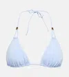 Heidi Klein Misty Lagoon Triangle Bikini Top In Misty Lagoon