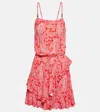 Heidi Klein Morocco Printed Ruffled Minidress In Morocco
