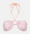 Heidi Klein Muskmelon Bay Paisley Bandeau Bikini Top In Multicoloured