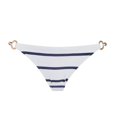 Heidi Klein Nautical Striped Bikini Bottoms In White