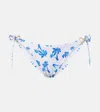 Heidi Klein Palm Beach Printed Bikini Bottoms In Blue