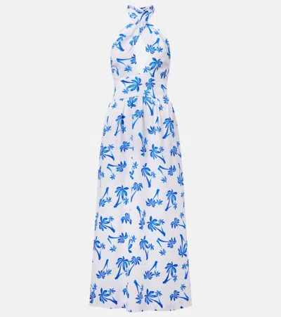 Heidi Klein Palm Beach Printed Linen Maxi Dress