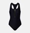 Heidi Klein Racerback Swimsuit In Black