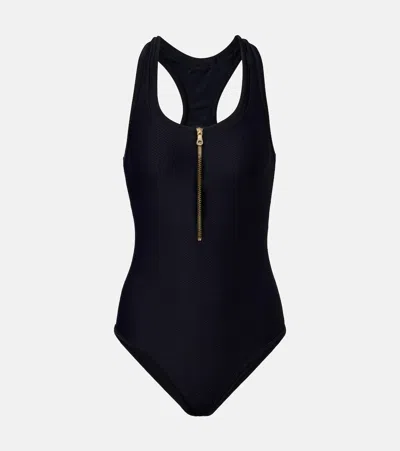 Heidi Klein Racerback Swimsuit In Black