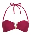 Heidi Klein Ribbed Cassis Bikini Top