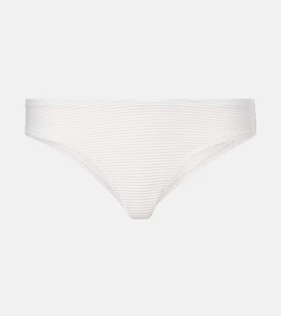 Heidi Klein Ribbed-knit Bikini Bottoms In White
