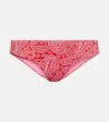 Heidi Klein Ruched Bikini Bottom In Orange