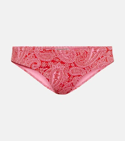 Heidi Klein Ruched Bikini Bottom In Orange