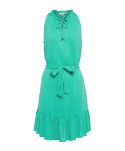 Heidi Klein Ruffle-trimmed Minidress In Green