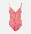 Heidi Klein Tangier Printed Swimsuit In Pink