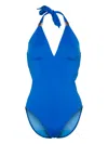 Heidi Klein The Baths Slider Halterneck Swimsuit In Blue