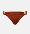 Heidi Klein Uzes Embellished Bikini Bottoms In Brown