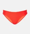 Heidi Klein Womens Red-red Vicenza Textured Low-rise Recycled Polyamide-blend Bikini Bottoms In Red