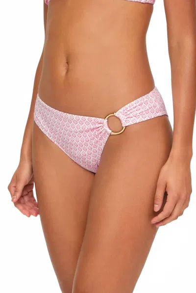 Heidi Klein Women's Cap Ferrat Ring Hipster Bottom In Pink/white Print In Multi