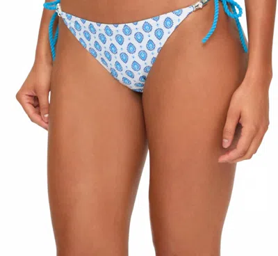Heidi Klein Women's La Croissette Reversible Triangle Bottom In Provence Print/sol Blue In Multi