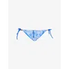 Heidi Klein Womens Prt-prt Lake Como Mid-rise Recycled Polyamide-blend Bikini Bottoms In Prt-prt