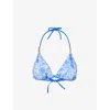 Heidi Klein Womens Prt-prt Lake Como Triangle-cup Recycled Polyamide-blend Bikini Top In Prt-prt
