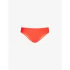 Heidi Klein Womens Red-red Vicenza Textured Low-rise Recycled Polyamide-blend Bikini Bottoms In Red-red