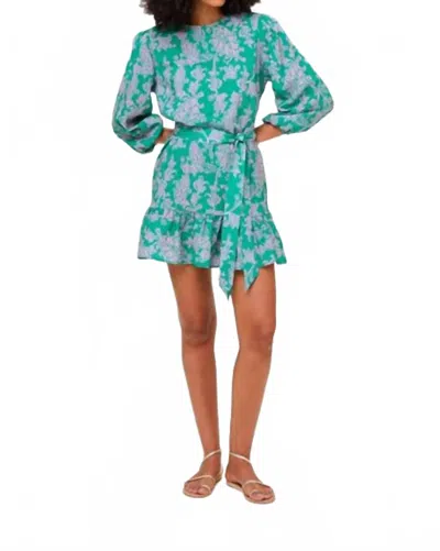 Heidi Klein Women's Santa Rosa Bubble Sleeve Tunic Dress In Teal Print In Multi