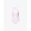Heidi Klein Womens Prt-prt Cap Ferrat Ring Halterneck Swimsuit