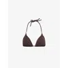 Heidi Klein Womens Coco Rope-tie Triangle Bikini Top Brn-brn In Brn-brn