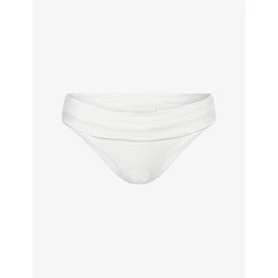 Heidi Klein Womens Wht Delos Fold-over Bikini Bottoms Xl In White