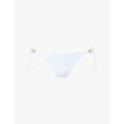 Heidi Klein Womens Prt-prt Elba Triangle Bikini Bottoms In Blue