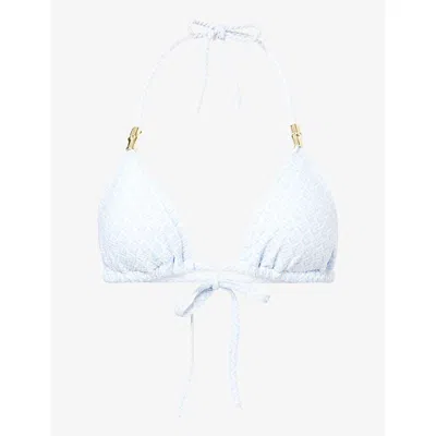 Heidi Klein Womens Prt-prt Elba Triangle Bikini Top In Blue