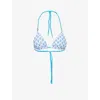 Heidi Klein Womens Prt-prt Reversible Triangle Bikini Top Xs