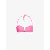 Heidi Klein Womens  Tulum V-bar Bandeau Bikini Top In Pnk-pnk