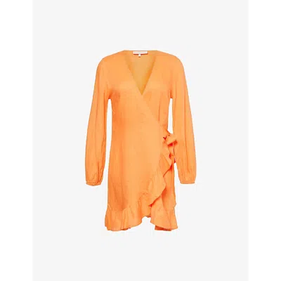 Heidi Klein Womens Org-org San Sebastien Wrap Linen Mini Dress