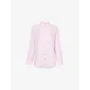 Heidi Klein Womens Pnk-pnk Baie De Cassis Beach Curved-hem Linen Shirt